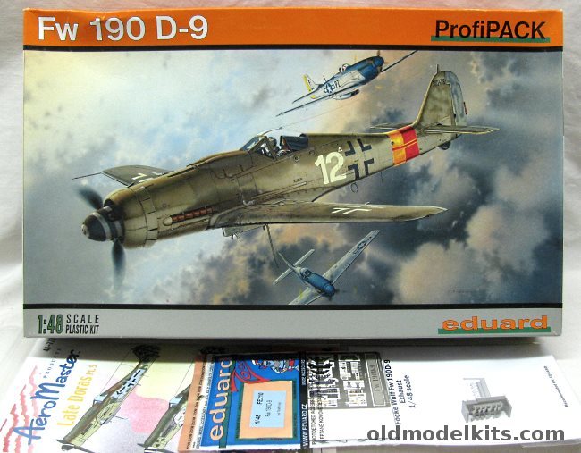 Eduard 1/48 Focke-Wulf FW-190 D-9 + Eduard PE + QuickBoost Exhaust + 2x AeroMaster Decal Sheets, 8184 plastic model kit